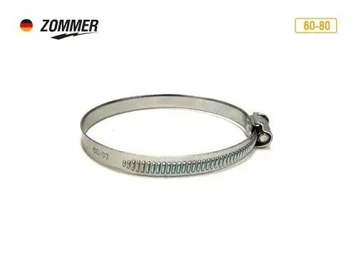 Хомут червячный 60-80 мм  10шт 6080 ZOMMER