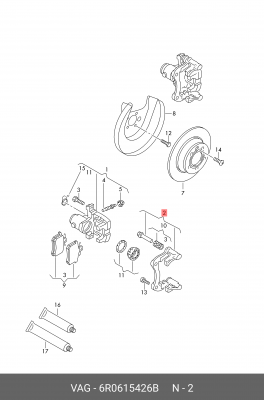 Скоба суппорта VAG 6R0 615 426 B VAG