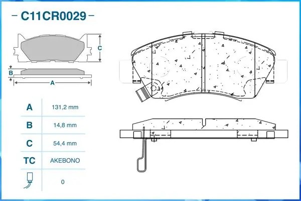 ЗАМЕНА НА C11CR0120 ТОРМОЗНЫЕ КОЛОДКИ ПЕРЕДНИЕ C11CR0029 C11CR0029 CWORKS
