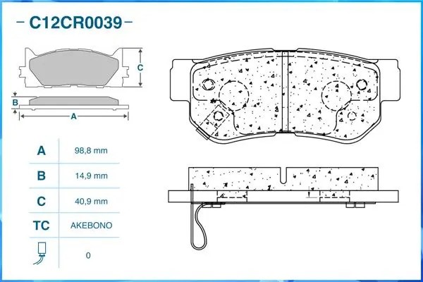 Тормозные колодки задние Low Metallic C12CR0039 C12CR0039 CWORKS