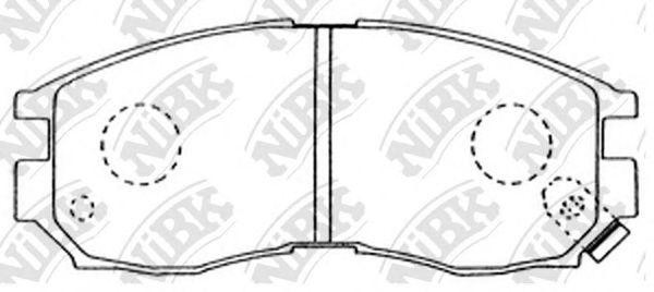 Колодки тормозные MITSUBISHI Galant,Lancer (88-00) передние (4шт.) NIBK PN3271 NIBK