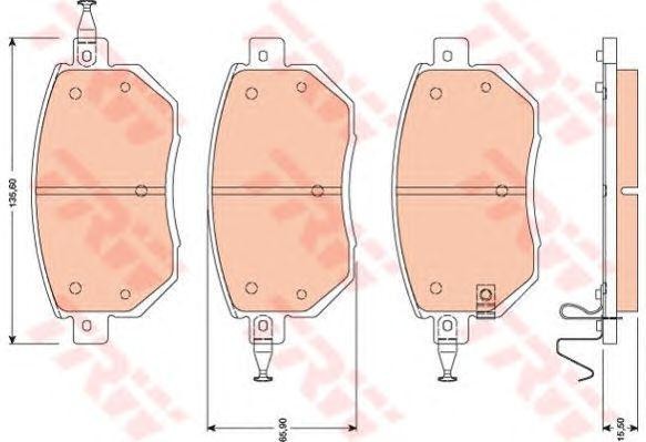 Колодки тормозные INFINITI FX35, FX45 NISSAN Murano (Z50) (03-) передние (4шт.)  GDB3416 TRW