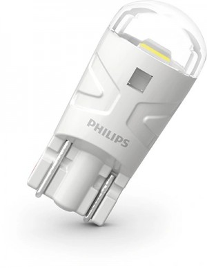 Лампа светодиодная 12V W5W T10W W2.1x9.5d 6500K (2шт.) Led White Ultinon Pro3100 11961CU31B2 PHILIPS