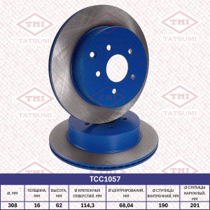 Диск тормозной задний вентилируемый NISSAN Murano 05-INFINITI FX 03- TCC1057 TCC1057 TATSUMI