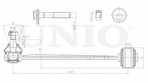 Рычаг подвески поперечный задний SSP-50155 UNIO