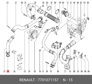 кольцо патрубка турбины!\ Renault 7701071157 RENAULT