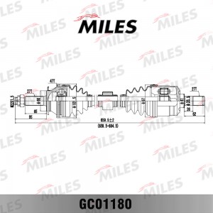 Привод в сборе левый HYUNDAI SONATA EF 04- (ТАГАЗ) 2.7 AT GC01180 GC01180 MILES