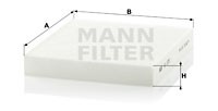 Фильтр салона CU2351 CU2351 MANN FILTER