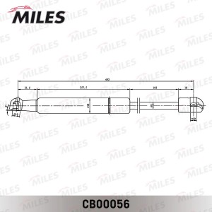 Амортизатор крышки багажника SKODA FABIA 07- (Lesjofors 81 857 06) CB00056 CB00056 MILES