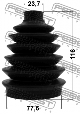 Пыльник ШРУСа внешний MITSUBISHI LANCER, CEDIA CS,CT 2000.03-2009.08 0417P-CU2 0417P-CU2 FEBEST