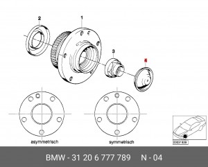 КОЛПАЧОК 31206777789 31 20 6 777 789 BMW