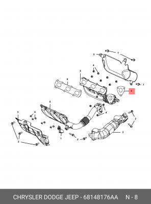 ПРОКЛАДКА ТУРБИНЫ И КОЛЛЕКТОРА 68148 176AA CHRYSLER