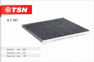 Фильтр салона угольный 9.7.761 TSN