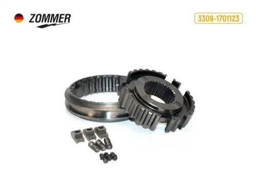 Муфта КПП ГАЗ 3309, Валдай 3310 (1-2-3 пер. и зад.хода) сб. (со ступицей + сухар 33091701123 ZOMMER