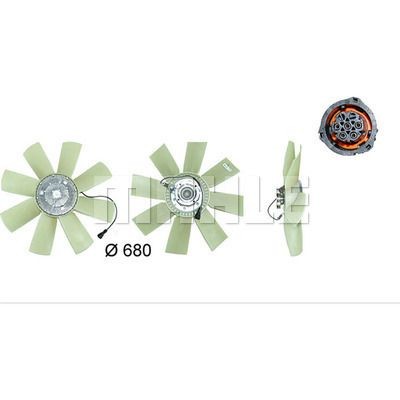 Гидромуфта  d680 8 лопастей Volvo FM9-12 CFF439000P MAHLE KNECHT