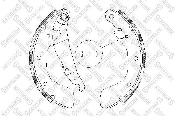 колодки барабанные! \ Chevrolet Lanos 1.4/1.5/1.6 16V 05>, Opel Astra F 1.4-1.6  409-100-SX STELLOX