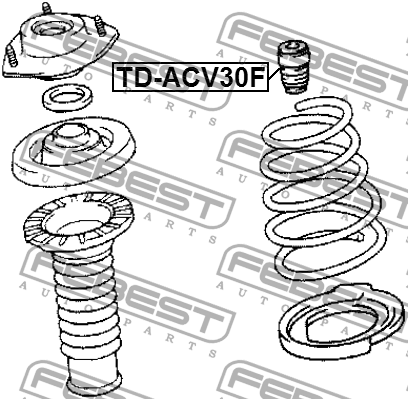 Отбойник амортизатора передний TOYOTA CAMRY V30 TD-ACV30F TD-ACV30F FEBEST