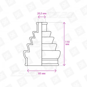 Чехол ВАЗ-2121,2123 привода наружный Drive CS-20 07696 CS20