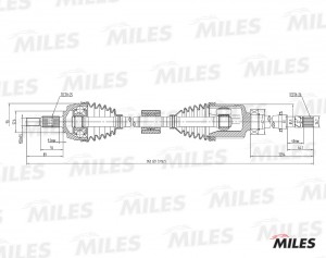 Привод в сборе передний правый RENAULT DUSTER 4x2 GC02162 GC02162 MILES