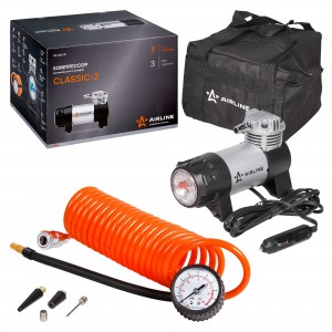 Компрессор (30 л/мин) 7 Атм "AIRLINE" Classic-2 (с фонарем) CA-030-02 AIRLINE