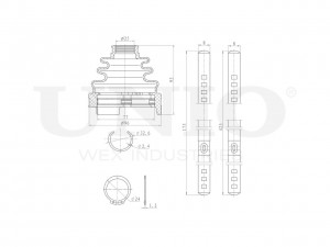 Пыльник ШРУСа (к-т) DUC-30019K UNIO