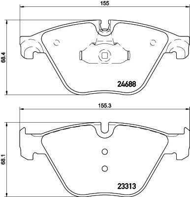 Колодки тормозные BMW 5 (F10),7 (F01) передние (4шт.) TEXTAR 2468801 TEXTAR