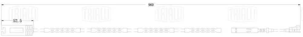 Датчик износа колодок Mini Countryman (10-) зад. L=960 (PFS 0082) PFS 0082 TRIALLI