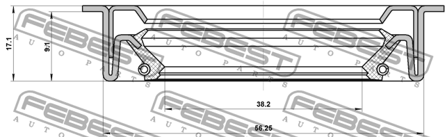 Сальник привода FORD FOCUS CB4 2008-2011 95LDW-40560917C 95LDW-40560917C FEBEST