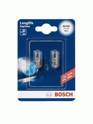 ЛАМПА 12V 5W W5W LONGLIFE DAY БЛИСТЕР 2 ШТ 1987301052 BOSCH