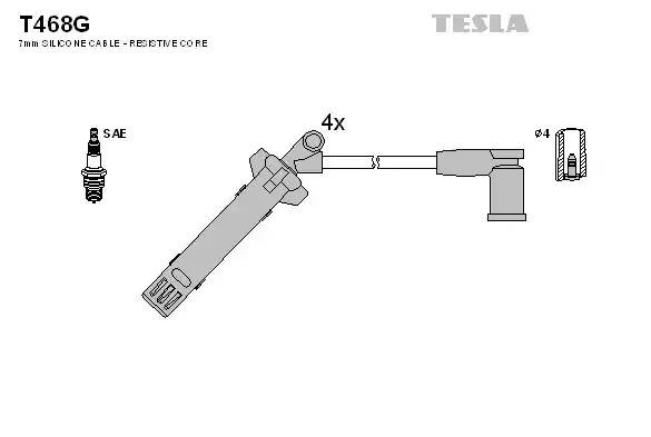 к-кт проводов высоковольтных!\ Ford Galaxy 2.3 16V 97-06 T468G TESLA