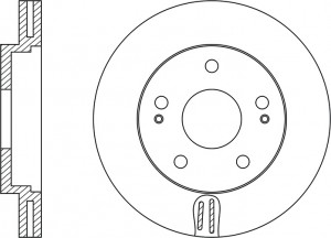 Диск тормозной HYUNDAI Santa Fe (00-) (2WD),Trajet (00-) передний (1шт.) NIBK RN1178 NIBK