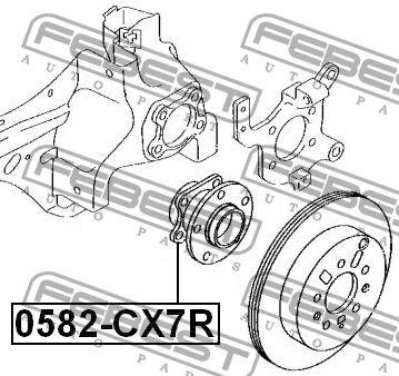 Ступица в сборе задняя MAZDA CX-7 ER 2006-2012 0582-CX7R 0582-CX7R FEBEST