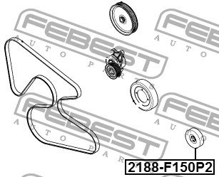 Ролик обводной 2188-F150P2 2188-F150P2 FEBEST