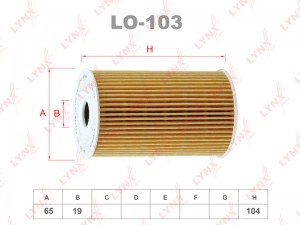 фильтр масляный! Hyundai i20 1.6CRDi, Kia Sorento 3.3/Soul 1.6CRDi 07> LO-103 LYNXAUTO