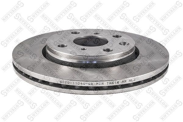 диск тормозной передний!\ Citroen C1, Peugeot 107, Toyota Aygo 1.0/1.4HDi 05>, B 6020-1104V-SX STELLOX