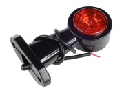фонарь габаритный! рожок короткий LED I-0 красный/белый 12-36V с кабелем\ 87-33527-SX STELLOX