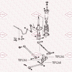 Сайлентблок задней цапфы TOYOTA Camry 92- TEF1268 TEF1268 TATSUMI