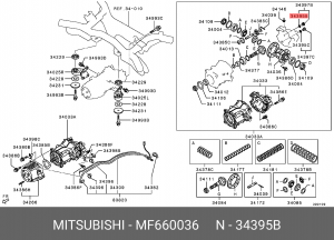 Кольцо уплотнительное MITSUBISHI OE MF660036 MITSUBISHI
