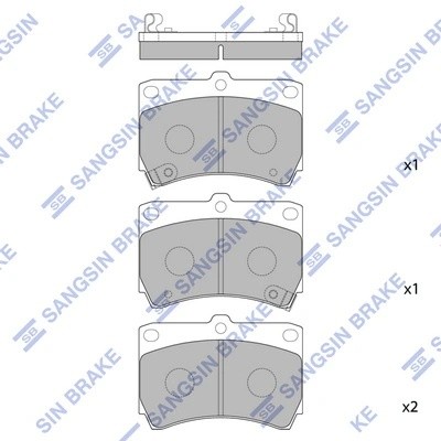 Колодки тормозные дисковые Mazda 121 1.3 90-96/323 1.3-1.8/1.7D 89-98 SP1067 SP1067 SANGSIN