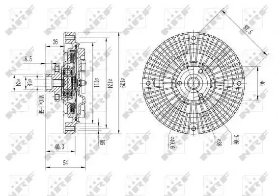 Вискомуфта вентилятора VW Passat 1.9D 01- 49566 49566 NRF