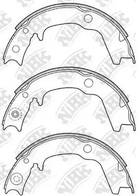 Колодки тормозные MITSUBISHI Galant (96-05) задние барабанные (4шт.) NIBK FN6704 NIBK