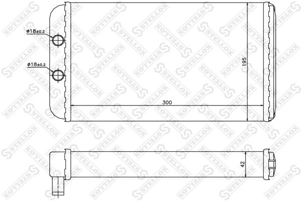радиатор печки!\ Citroen Jumper 1.9-2.5TD/Tdi/2.8HDi 94-02 10-35098-SX STELLOX