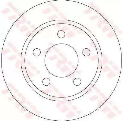 Диск тормозной MAZDA 3 (02-) задний (1шт.) TRW DF4419 TRW