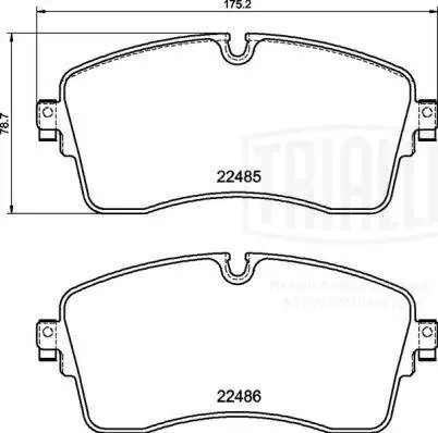 Колодки торм. для а/м Land Rover Discovery Sport (14-) диск. перед. R18 (PF 4351 PF4351 TRIALLI