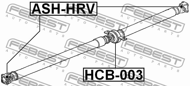 Подшипник опоры карданного вала HONDA HR-V GH1/GH2/GH3/GH4 1998­2005 HCB-003 HCB-003 FEBEST