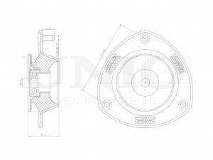 Опора амортизатора передняя RMP-13062 UNIO
