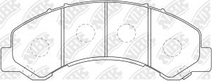 Колодки тормозные ISUZU NPR75 (E5) дисковые (4шт.) NIBK PN4491 NIBK