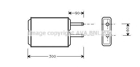 Радиатор отопителя MAZDA 626 (91-97) AVA MZ6124 AVA