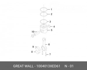 1004013XED61 Кольцо стопорное 1004013XED61 HAVAL
