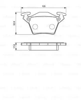 Колодки тормозные MERCEDES Vito (W638) (96-03) задние (4шт.) BOSCH 0 986 460 002 BOSCH